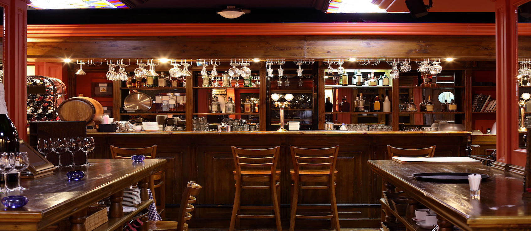 Fancy bar in restaurant