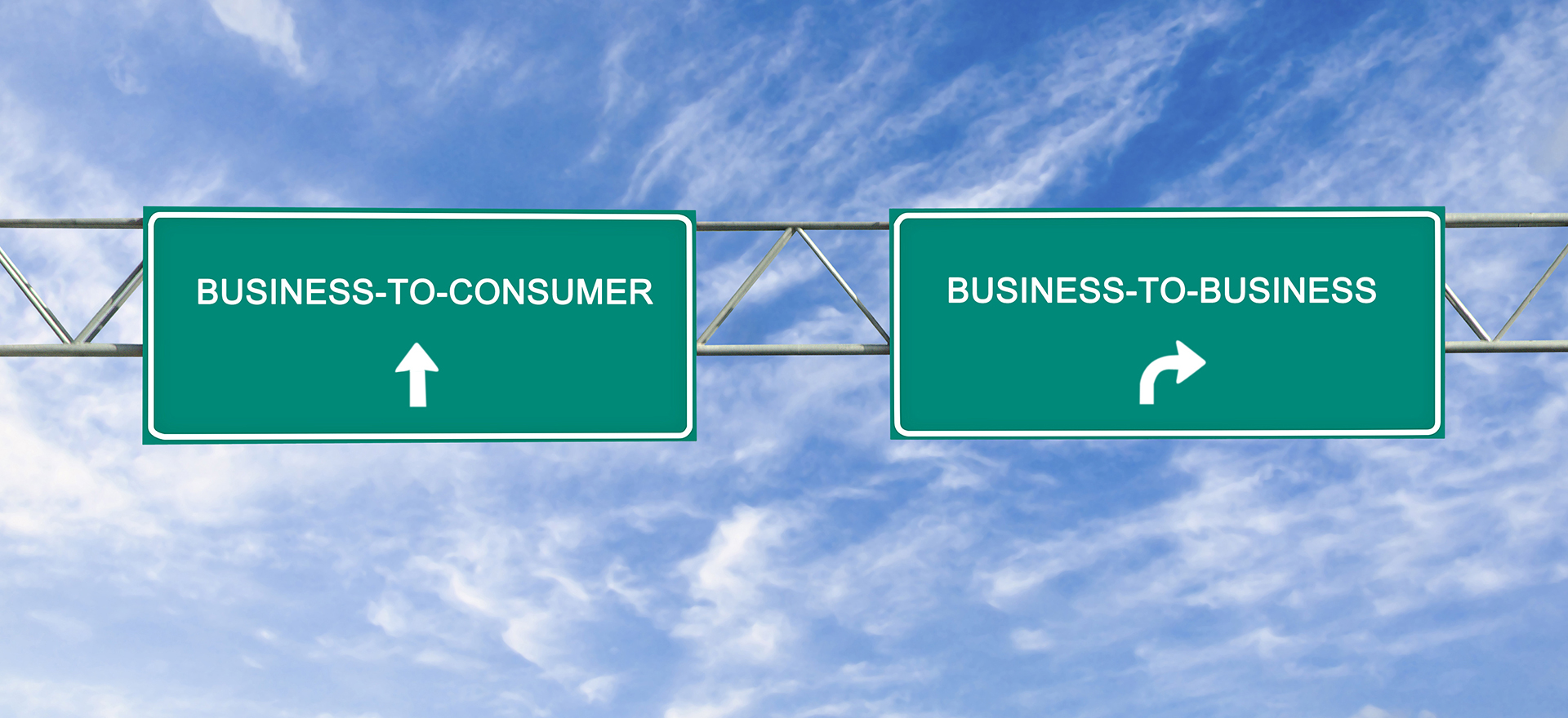 B2C and B2B road signs