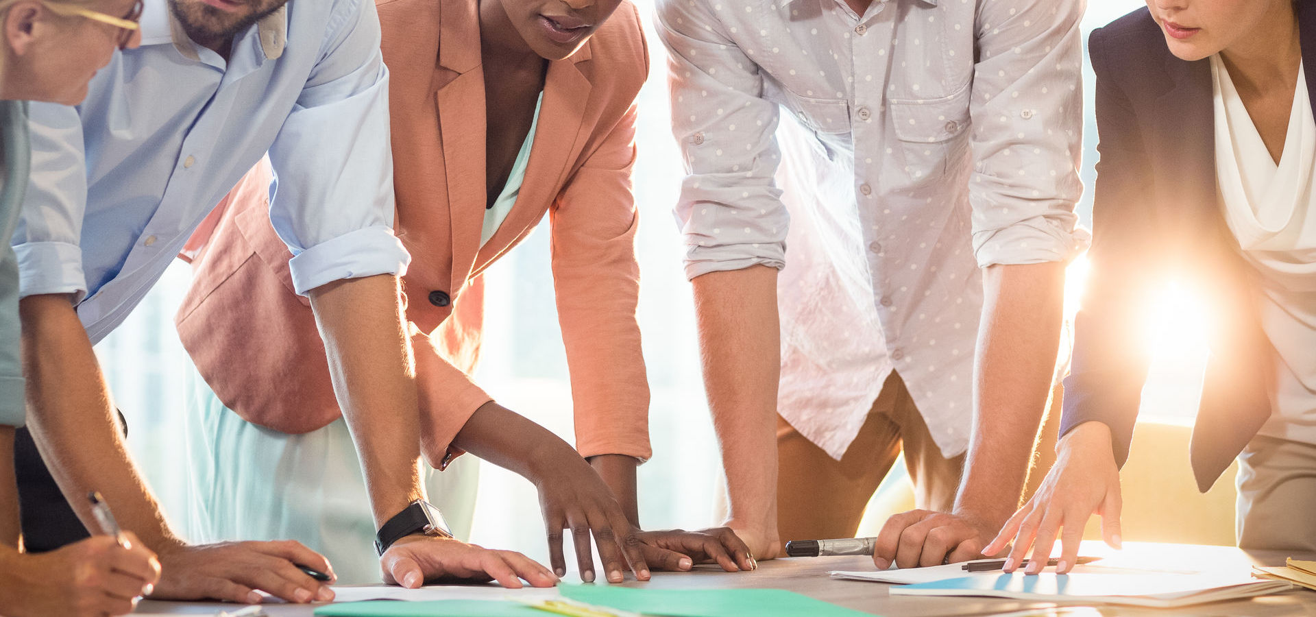 Business people having a discussion