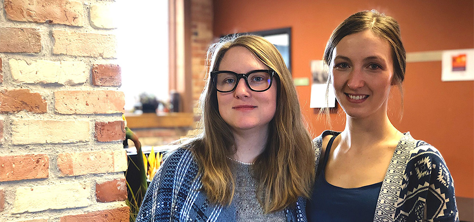 Bethany Houghton and Kayla Slager in Revel office