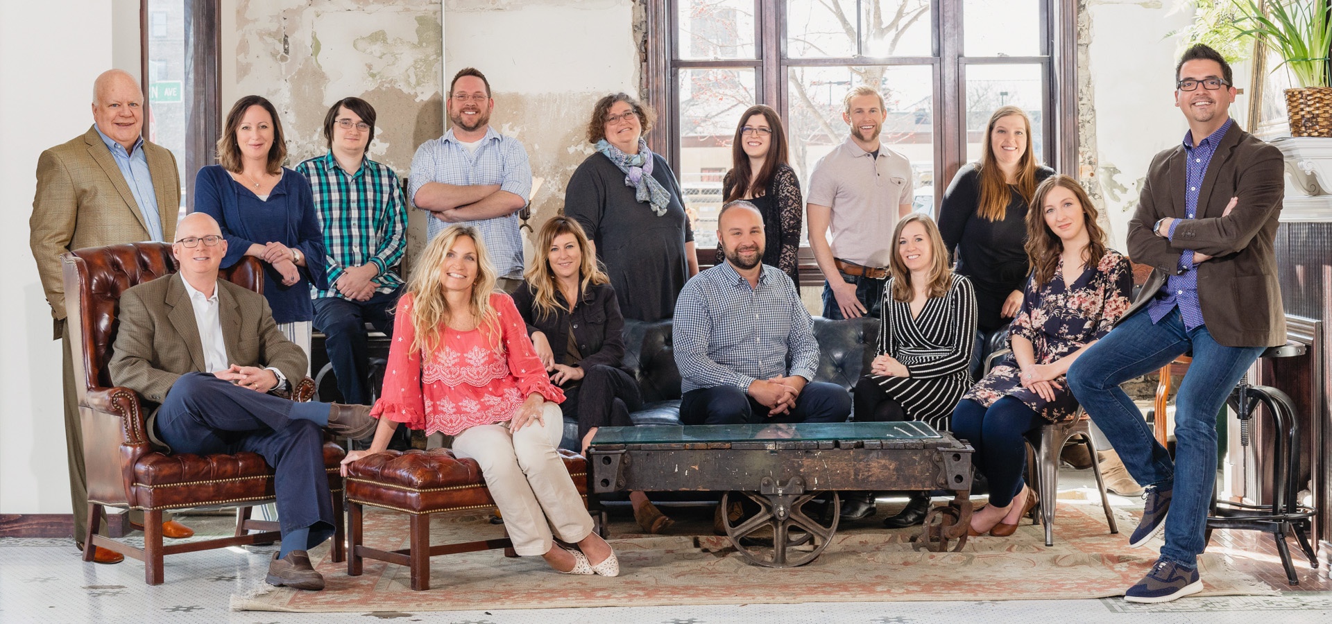 The Revel team posing for a picture for winning the West Michigan's 101 Best & Brightest to Work For award